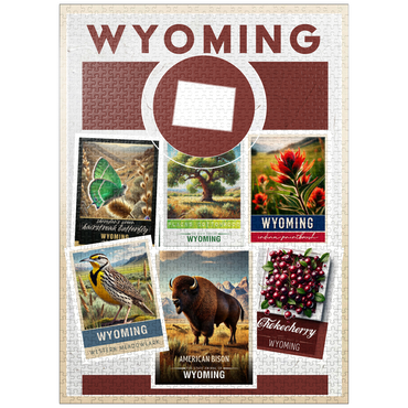 puzzleplate Collage: Wyoming State Symbols 1000 Jigsaw Puzzle