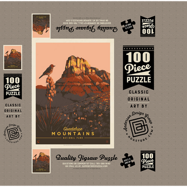 Guadalupe Mountains National Park: Early Bird 100 Jigsaw Puzzle box 3D Modell