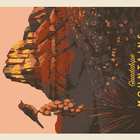 Guadalupe Mountains National Park: Early Bird 500 Jigsaw Puzzle 3D Modell