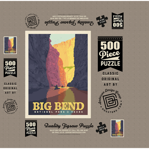 Big Bend National Park: Rio Grande 500 Jigsaw Puzzle box 3D Modell