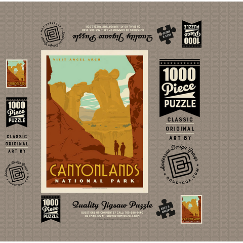Canyonlands National Park: Angel Arch 1000 Jigsaw Puzzle box 3D Modell