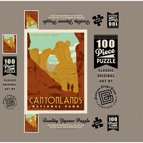 Canyonlands National Park: Angel Arch 100 Jigsaw Puzzle box 3D Modell