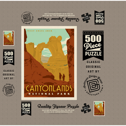 Canyonlands National Park: Angel Arch 500 Jigsaw Puzzle box 3D Modell