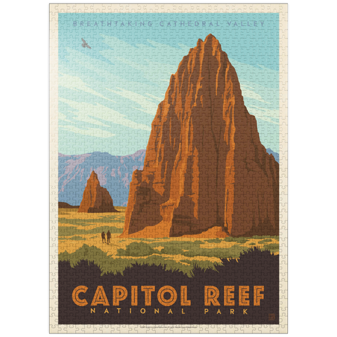 puzzleplate Capitol Reef National Park: Cathedral Valley 1000 Jigsaw Puzzle