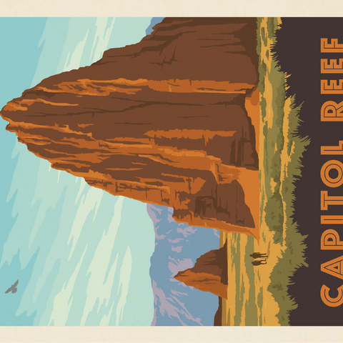 Capitol Reef National Park: Cathedral Valley 100 Jigsaw Puzzle 3D Modell