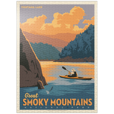 puzzleplate Great Smoky Mountains National Park: Fontana Lake 1000 Jigsaw Puzzle
