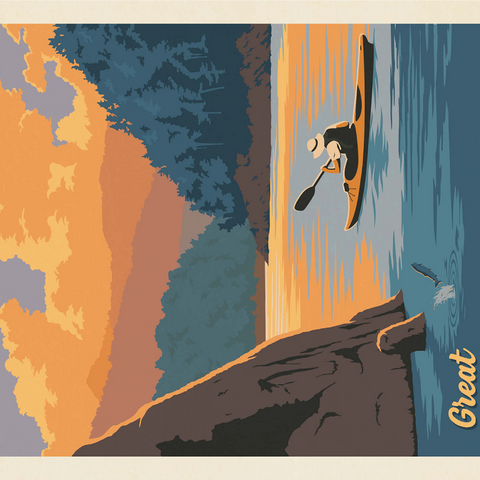 Great Smoky Mountains National Park: Fontana Lake 1000 Jigsaw Puzzle 3D Modell