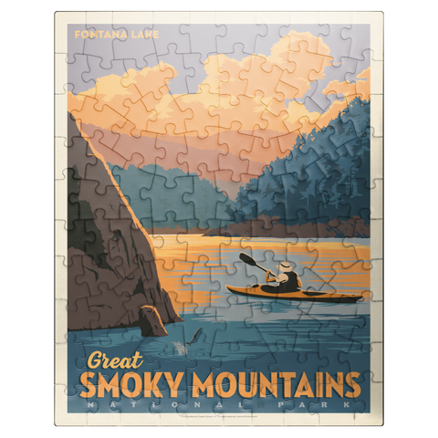 puzzleplate Great Smoky Mountains National Park: Fontana Lake 100 Jigsaw Puzzle