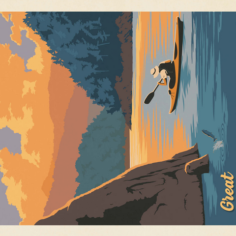 Great Smoky Mountains National Park: Fontana Lake 500 Jigsaw Puzzle 3D Modell