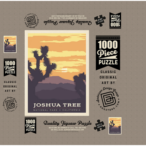 Joshua Tree National Park 1000 Jigsaw Puzzle box 3D Modell