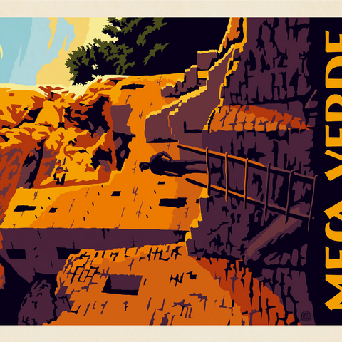 Mesa Verde National Park: Cliff Dwellings 1000 Jigsaw Puzzle 3D Modell