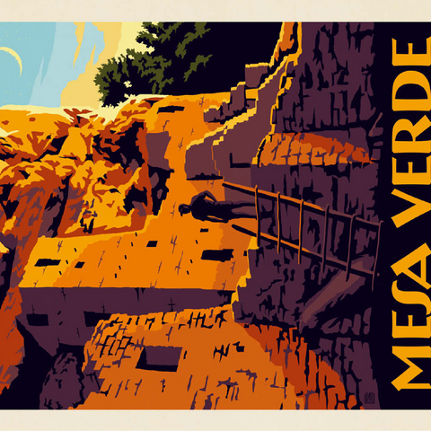 Mesa Verde National Park: Cliff Dwellings 100 Jigsaw Puzzle 3D Modell