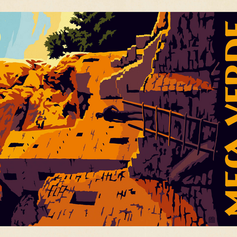 Mesa Verde National Park: Cliff Dwellings 500 Jigsaw Puzzle 3D Modell
