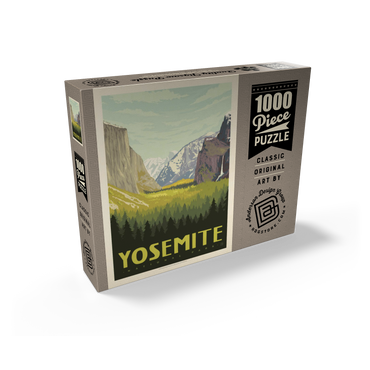Yosemite National Park: Valley View with El Capitan and Bridalveil Fall 1000 Jigsaw Puzzle box view2