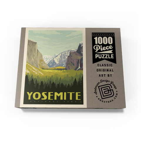 Yosemite National Park: Valley View with El Capitan and Bridalveil Fall 1000 Jigsaw Puzzle box view3