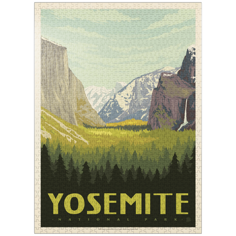 puzzleplate Yosemite National Park: Valley View with El Capitan and Bridalveil Fall 1000 Jigsaw Puzzle