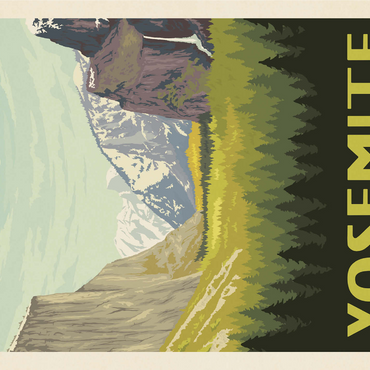 Yosemite National Park: Valley View with El Capitan and Bridalveil Fall 1000 Jigsaw Puzzle 3D Modell