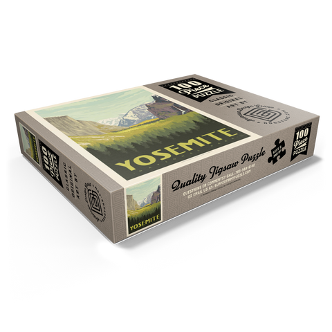Yosemite National Park: Valley View with El Capitan and Bridalveil Fall 100 Jigsaw Puzzle box view1