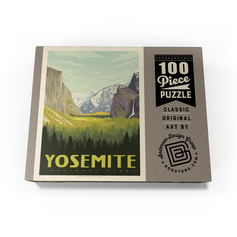 Yosemite National Park: Valley View with El Capitan and Bridalveil Fall 100 Jigsaw Puzzle box view3