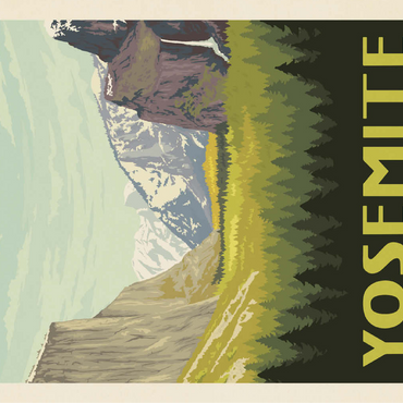 Yosemite National Park: Valley View with El Capitan and Bridalveil Fall 100 Jigsaw Puzzle 3D Modell