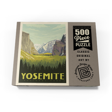 Yosemite National Park: Valley View with El Capitan and Bridalveil Fall 500 Jigsaw Puzzle box view3