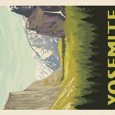 Yosemite National Park: Valley View with El Capitan and Bridalveil Fall 500 Jigsaw Puzzle 3D Modell