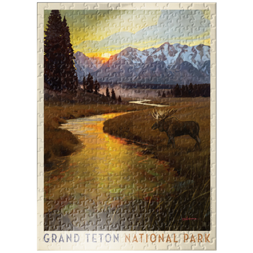 puzzleplate Grand Teton National Park: Lone Moose 300 Jigsaw Puzzle