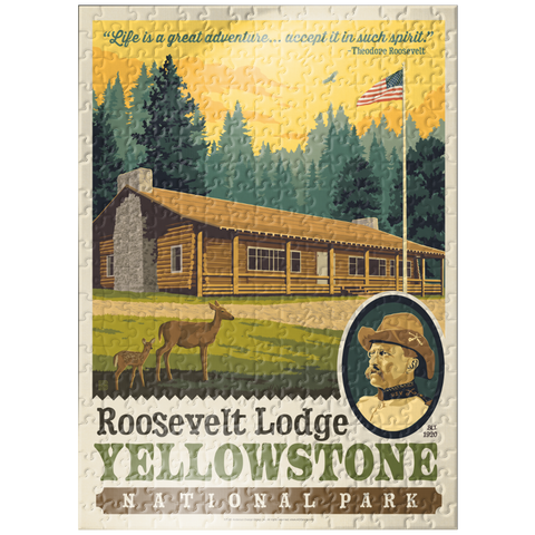 puzzleplate Yellowstone National Park: Roosevelt Lodge 300 Jigsaw Puzzle