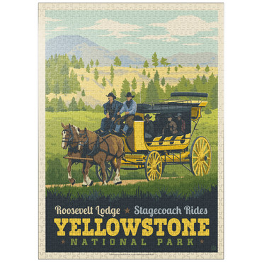 puzzleplate Yellowstone National Park: Stage Coach Adventure 1000 Jigsaw Puzzle