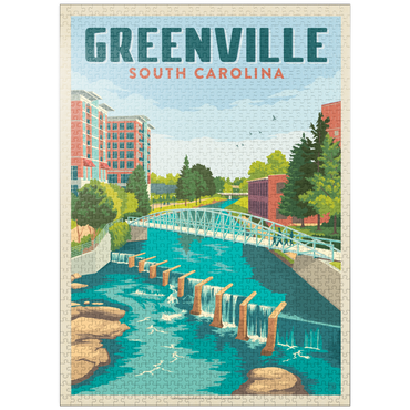 puzzleplate Greenville, South Carolina: Reedy River Bridge 1000 Jigsaw Puzzle