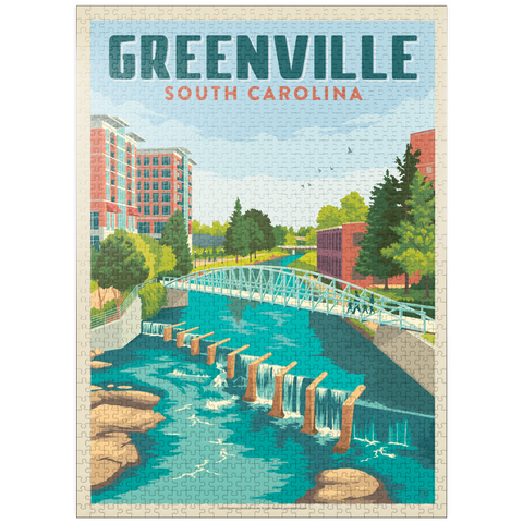puzzleplate Greenville, South Carolina: Reedy River Bridge 1000 Jigsaw Puzzle