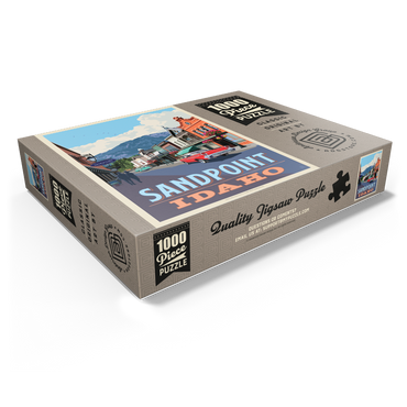 Sandpoint, Idaho: Downtown Street and Mountains 1000 Jigsaw Puzzle box view1