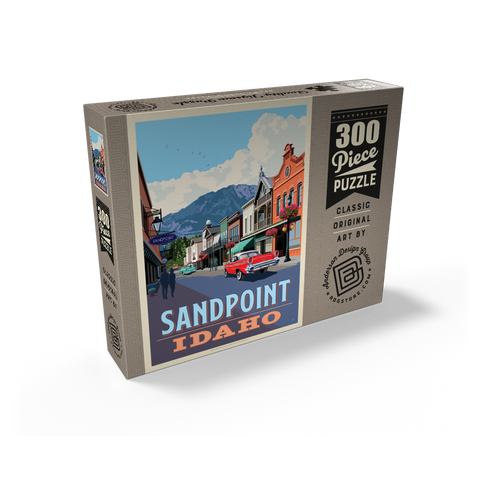 Sandpoint, Idaho: Downtown Street and Mountains 300 Jigsaw Puzzle box view2