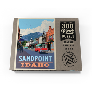 Sandpoint, Idaho: Downtown Street and Mountains 300 Jigsaw Puzzle box view3
