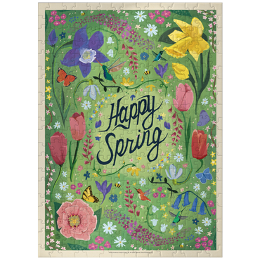 puzzleplate Happy Spring Floral Garden Hummingbirds 300 Jigsaw Puzzle