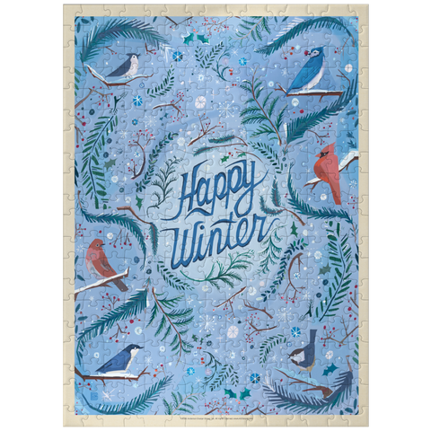 puzzleplate Happy Winter Songbirds Holiday Design 300 Jigsaw Puzzle