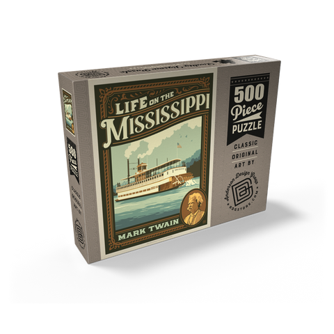 Life On The Mississippi: Mark Twain 500 Jigsaw Puzzle box view2