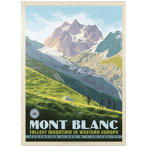 puzzleplate 7 Summits: Mont Blanc-Tallest Mountain in Western Europe 1000 Jigsaw Puzzle