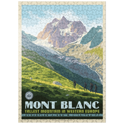 puzzleplate 7 Summits: Mont Blanc-Tallest Mountain in Western Europe 500 Jigsaw Puzzle