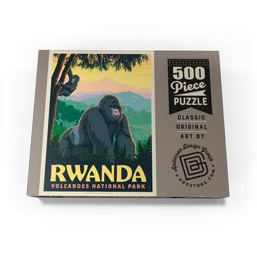 Volcanoes National Park Rwanda Mountain Gorillas 500 Jigsaw Puzzle box view3