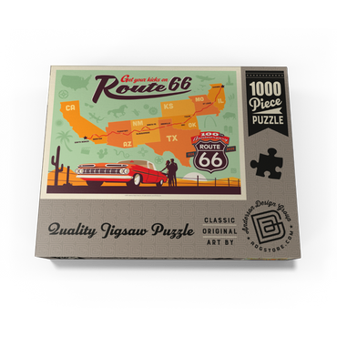 100th Anniversary Of Route 66 - Anniversary Map 1000 Jigsaw Puzzle box view3