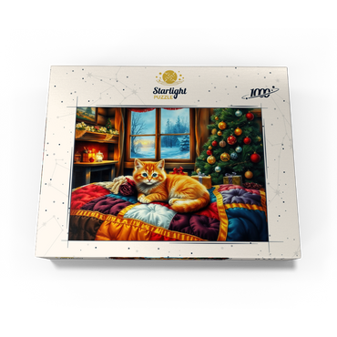 Cozy Christmas Cabin Kitten Winter Window View 1000 Jigsaw Puzzle box view3