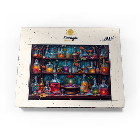 Enchanted Apothecary Shelf Glowing Potions 500 Jigsaw Puzzle box view3