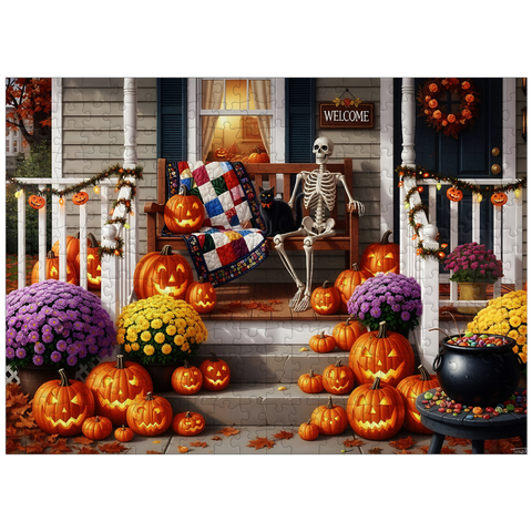 puzzleplate Cozy Halloween Front Porch Decor 300 Jigsaw Puzzle