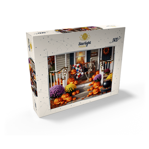 Cozy Halloween Front Porch Decor 500 Jigsaw Puzzle box view2
