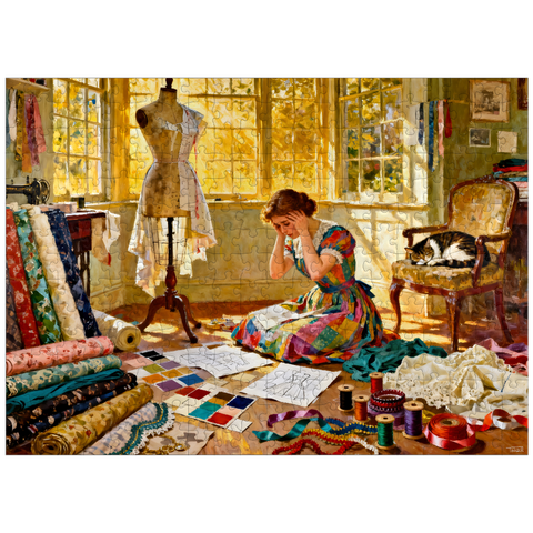 puzzleplate Sunlit Sewing Studio Dressmaking Scene 300 Jigsaw Puzzle