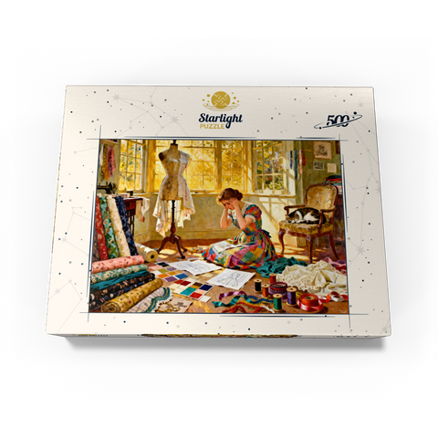Sunlit Sewing Studio Dressmaking Scene 500 Jigsaw Puzzle box view3
