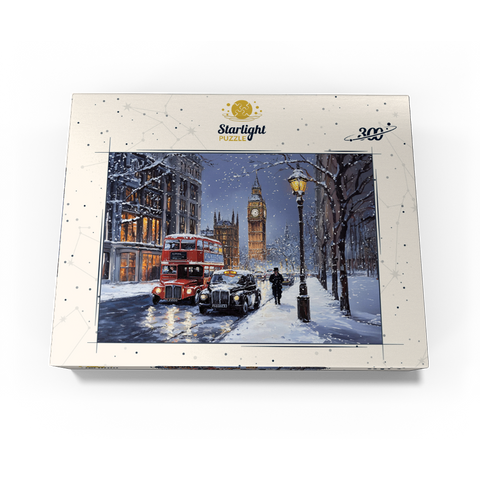 Big Ben London Snowy Night Street Scene 300 Jigsaw Puzzle box view3