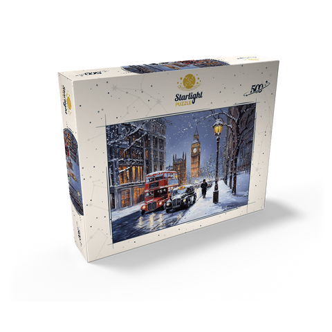 Big Ben London Snowy Night Street Scene 500 Jigsaw Puzzle box view2