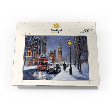 Big Ben London Snowy Night Street Scene 500 Jigsaw Puzzle box view3